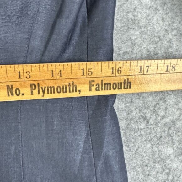 Lafayette 148 New York Blazer Womens 4 Linen Wool Notched Lapel Cuffed Jacket - Picture 2 of 16